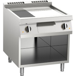 Elektro-Grillplatte 2/3 glatt 1/3 gerillt verchromt 2 HZ