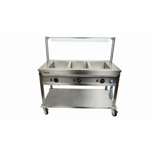 Bain Marie Trolley 2 x 1/1 GN Bedienung lange Seite