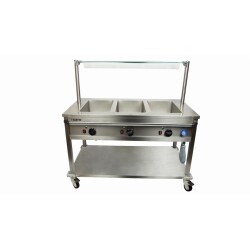 Bain Marie Trolley 2 x 1/1 GN Bedienung lange Seite