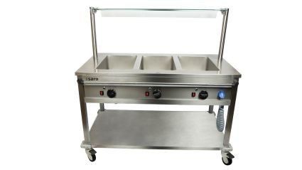 Bain Marie Trolley 3 x 1/1 GN Bedienung lange Seite