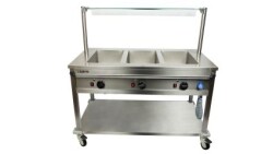 Bain Marie Trolley 3 x 1/1 GN Bedienung lange Seite