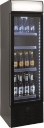 Getränkekühlschrank schwarz Werbetafel schmal...