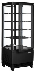 Kühlvitrine schwarz mit Doppeltür Modell SC 100 DT