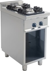 Gasherd 2 Brenner mit offenem Unterbau Modell E7/KUPG2BA