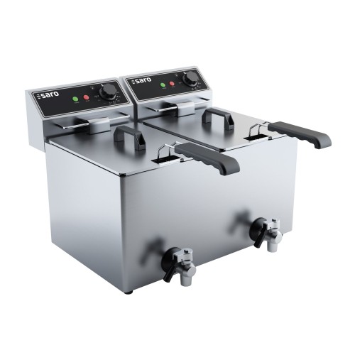 Fritteuse 2 x 8 Liter mit Ablaßhahn Modell EF 88