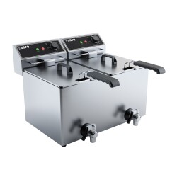 Fritteuse 2 x 8 Liter mit Ablaßhahn Modell EF 88