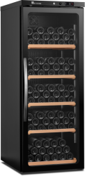 Weinkühlschrank schwarz mit Glastür CV 350 PV