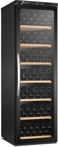 Weinkühlschrank schwarz mit Glastür CV 450 PV