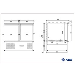 Kühltisch mit 2 Türen KTM 200