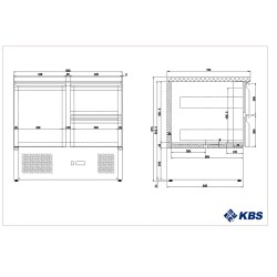 Kühltisch mit 4 Schubladen KTM 204