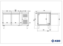 Kühltisch mit 2 Türen KT 210