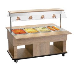 Buffetwagen für warme Speisen mit einem Korpus aus...