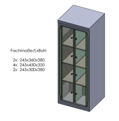Gemeinschaftskühlschrank 8 Fächer HZS 37-8
