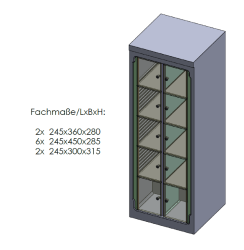 Gemeinschaftskühlschrank 10 Fächer HZS 37-10