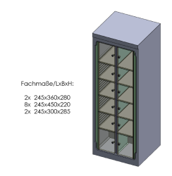 Gemeinschaftskühlschrank 12 Fächer HZS 37-12