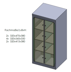 Gemeinschaftskühlschrank 8 Fächer HZS 51-8