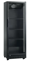 Getränkekühlschrank mit Glastür schwarz...