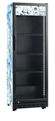 Getränkekühlschrank mit Glastür schwarz...