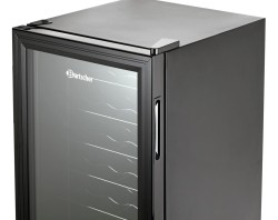 Flaschenkühlschrank mit Glastür 88L schwarz