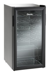 Flaschenkühlschrank mit Glastür 88L schwarz