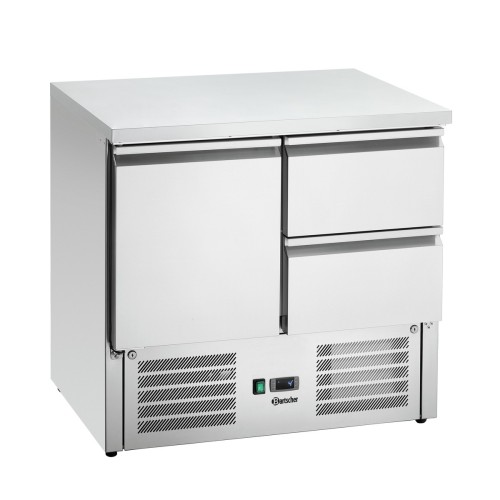 Mini-Kühltisch 900T1S2 mit 1 Tür & 2 Schubladen