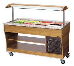 Buffetwagen kalt Teak 4 x 1/1 GN