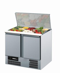 Saladette GN 1/1 mit 2 Türen und Auschnitt für...