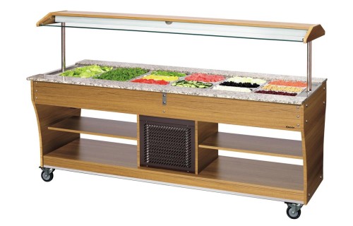 Buffetwagen kalt Teak 6 x 1/1 GN