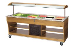 Buffetwagen kalt Teak 6 x 1/1 GN