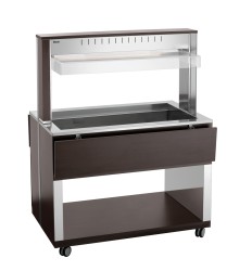 Buffetwagen warm Wenge 3 x GN 1/1 W3110-200W