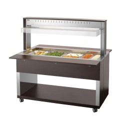 Buffetwagen warm Wenge 4 x GN 1/1 W4110-200W