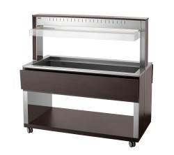 Buffetwagen warm Wenge 4 x GN 1/1 W4110-200W