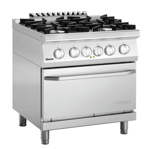 Gasherd 4 Flammen & E-Backofen GN2/1 70040 EB21
