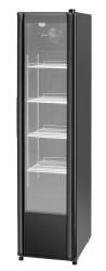 Glastürkühlschrank schwarz slim 300L
