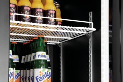 Glastürkühlschrank schwarz slim 300L