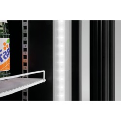 Glastürkühlschrank schwarz slim 300L