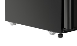 Glastürkühlschrank schwarz slim 300L