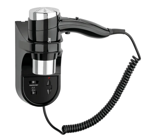 Hotelhaartrockner mit Wandhalterung und Steckdose 1600SR
