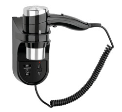 Hotelhaartrockner mit Wandhalterung und Steckdose 1600SR