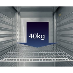 Edelstahl Gasto-Kühlschrank 2 Türen GN 2/1 KU 1453