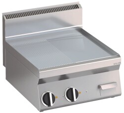 Elektro Grillplatte glatt aus Edelstahl 2 HZ Tischgerät