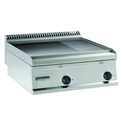 Elektro-Grillplatte 2/3 glatt+1/3 gerillt 2 Heizzonen...