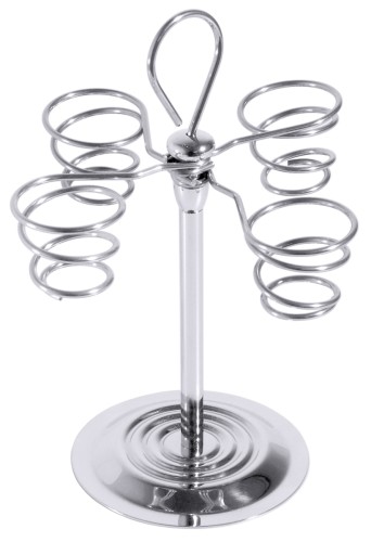 Contacto Edelstahl Spiral-Eishörnchenständer für 4 Eistüten