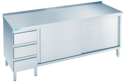 Arbeitschschrank Schiebetüren & Schubladen li....