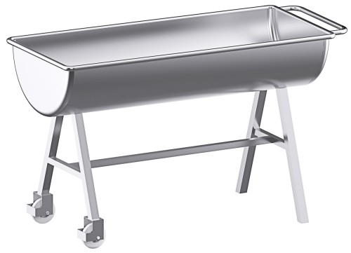 Contacto Edelstahl Mengmulde 150 Liter mit Gleitfüßen