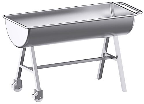 Contacto Edelstahl Mengmulde 200 Liter mit Gleitfüßen