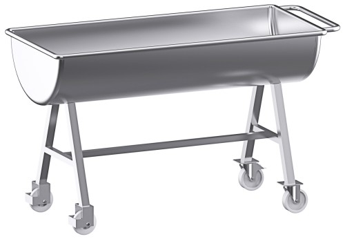 Contacto Edelstahl Mengmulde 150 Liter mit Rädern