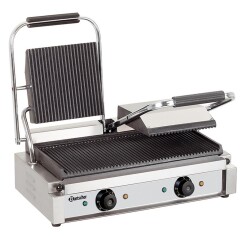 Elektro-Doppel-Kontaktgrill - Grillplatten gerillt