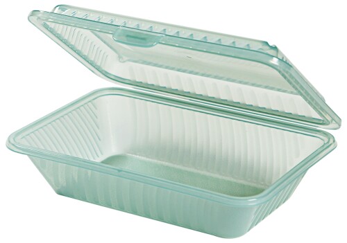 Contacto Eco-Takeouts Mehrweg-Menüschale flacher Deckel grün