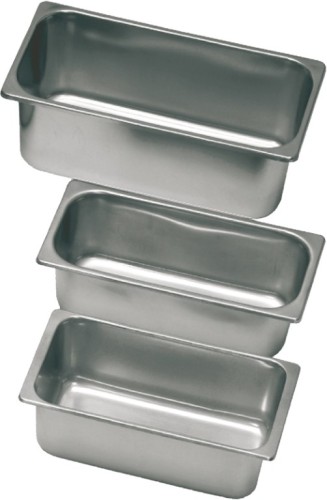 Edelstahl-Eisschale 5,0 l flach
